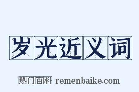 岁光近义词是什么意思的图片